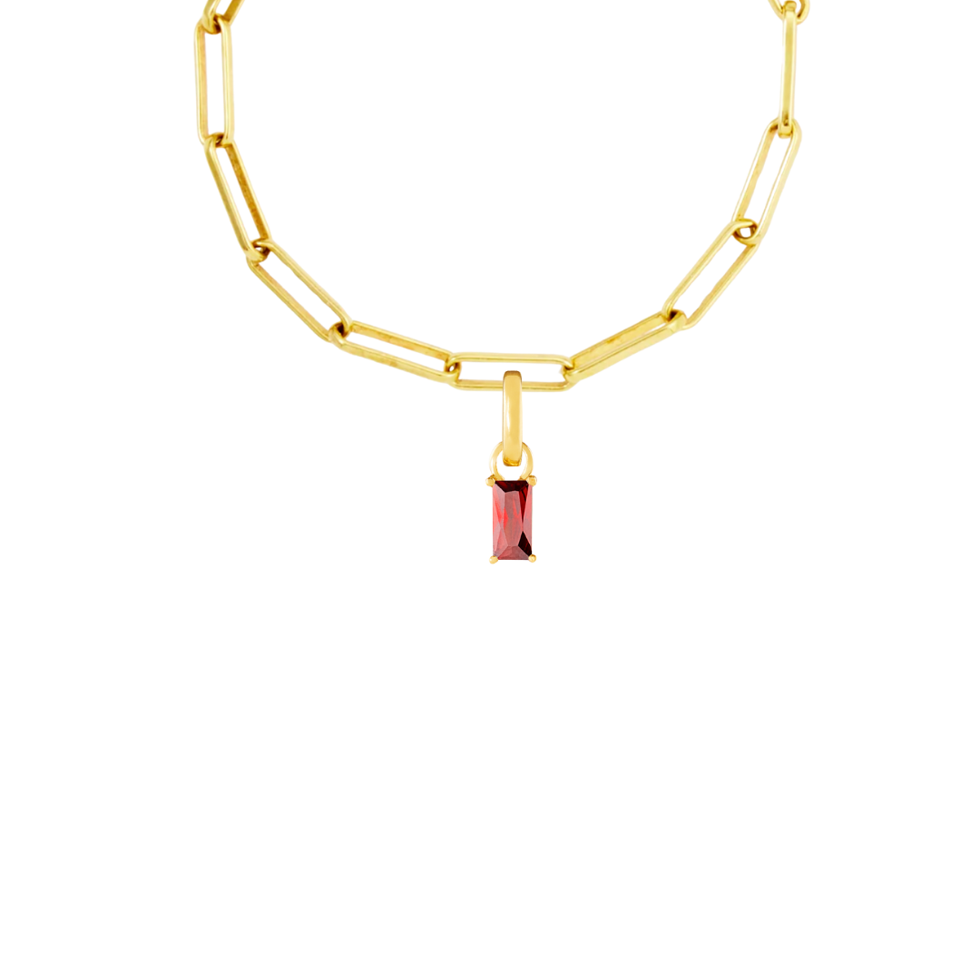 January Birthstone Gold Plated Clip Charm