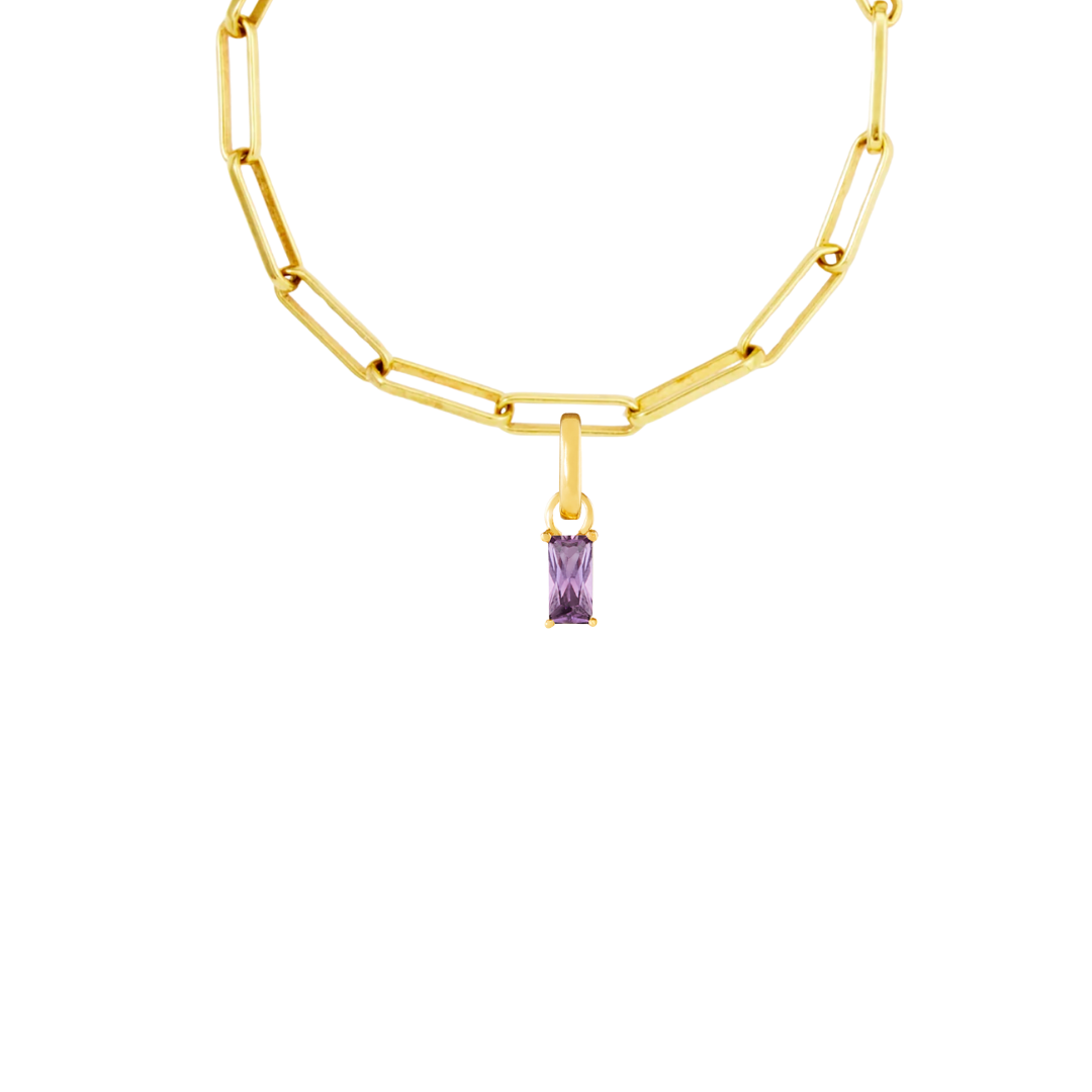 June Birthstone Gold Plated Clip Charm