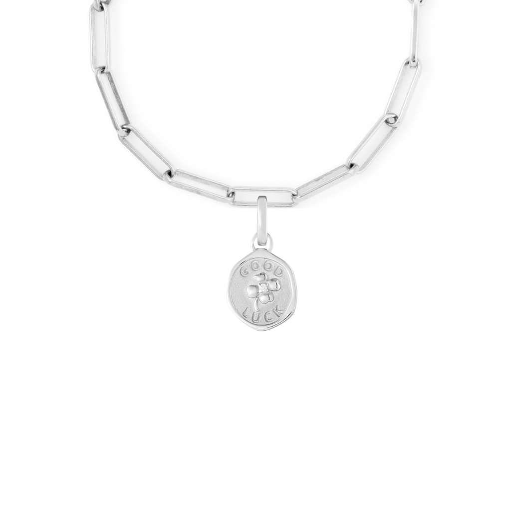 Good Luck Silver Clip Charm