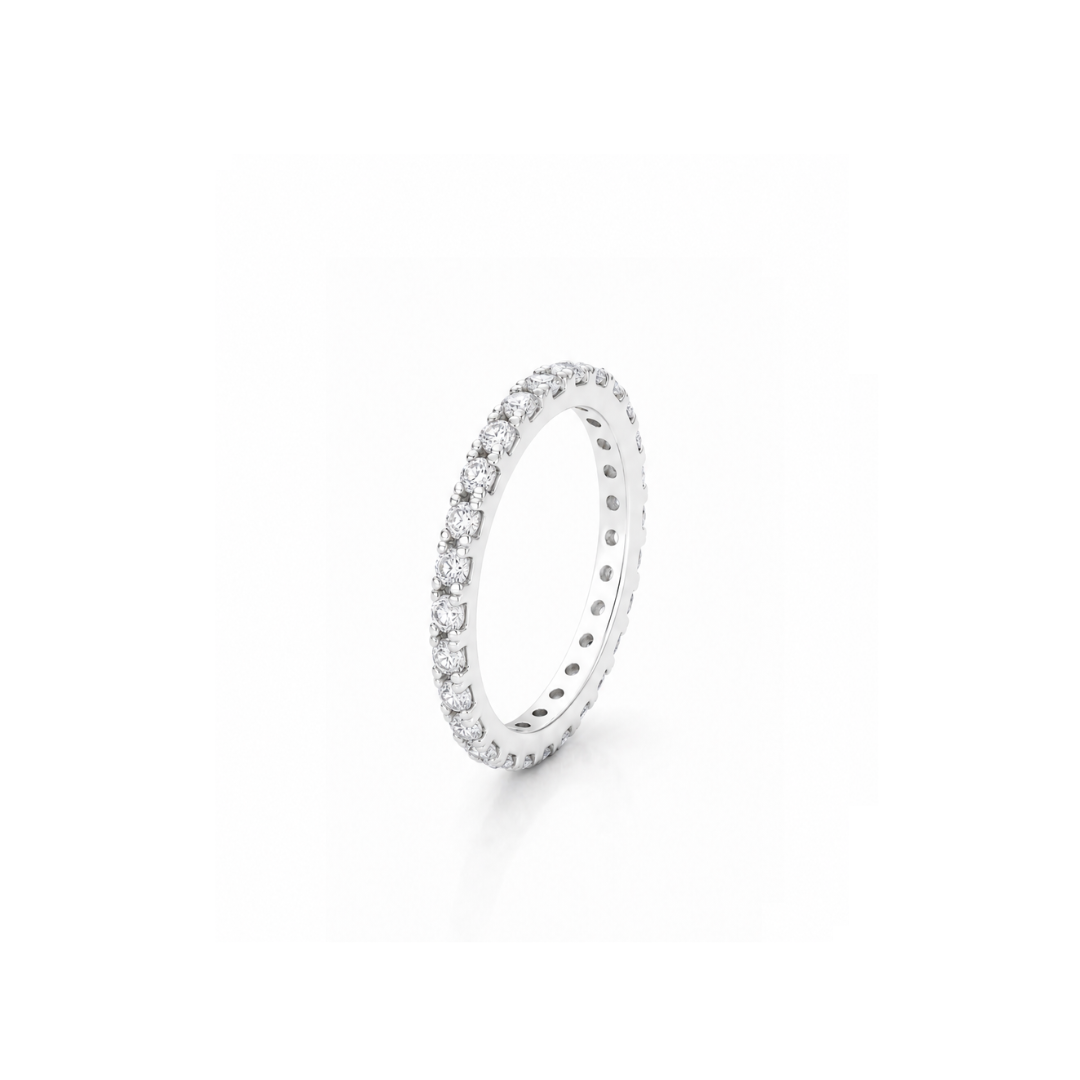 1.7mm Moissanite Full Eternity Band