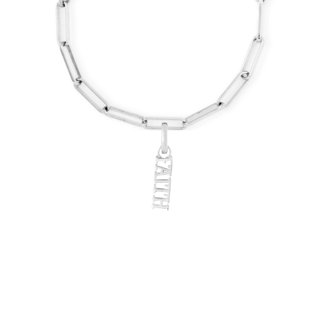 Faith Silver Clip Charm