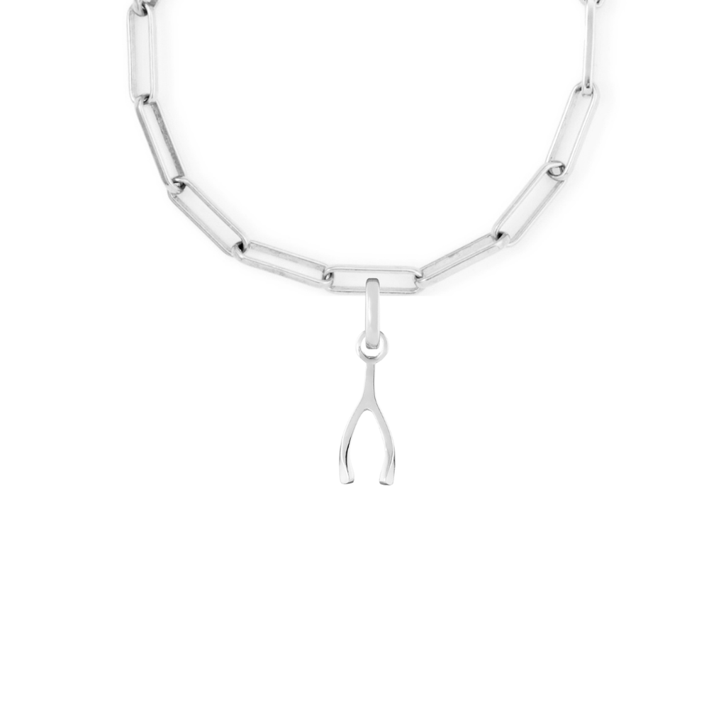 Wishbone Silver Clip Charm