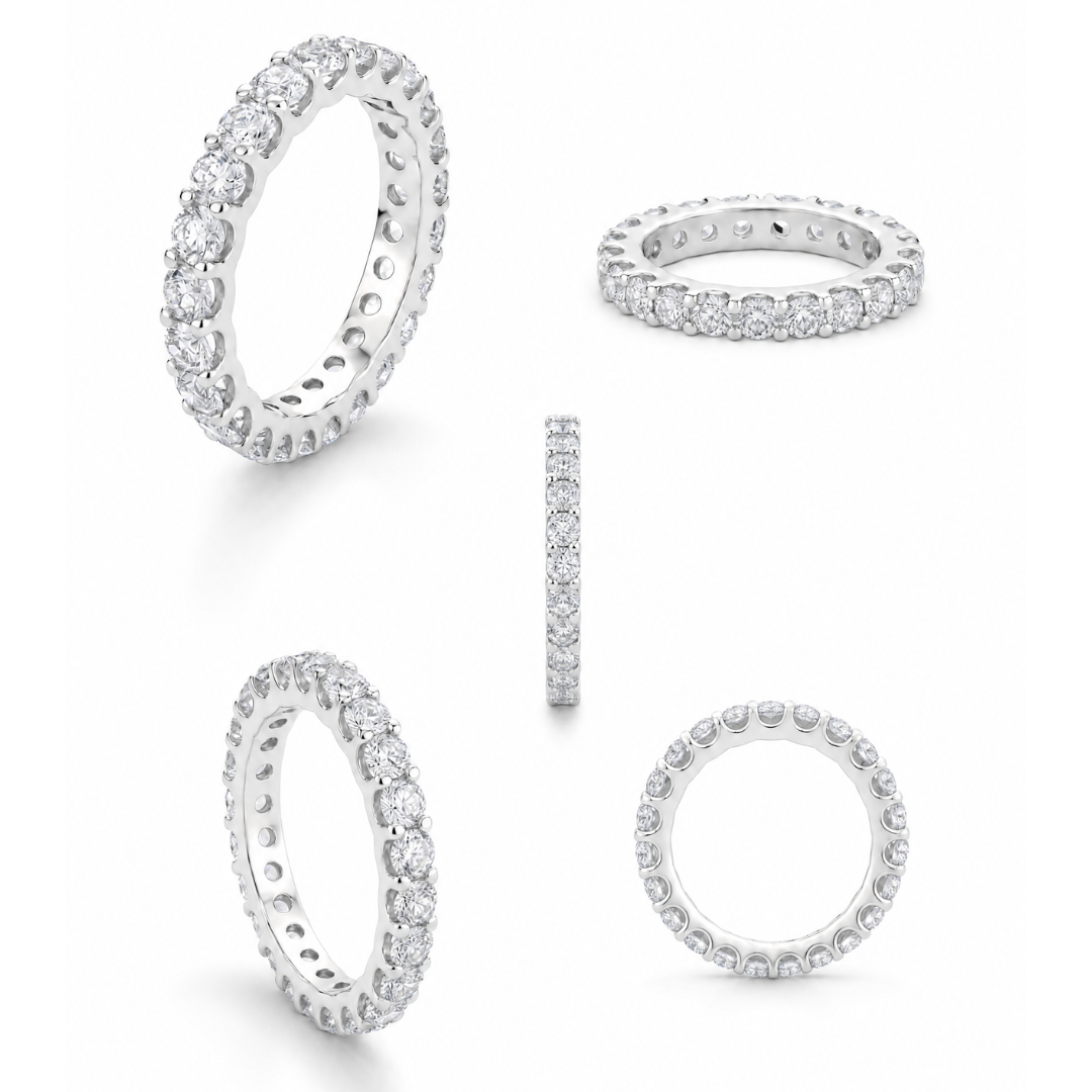 2.5mm Moissanite Full Eternity Band