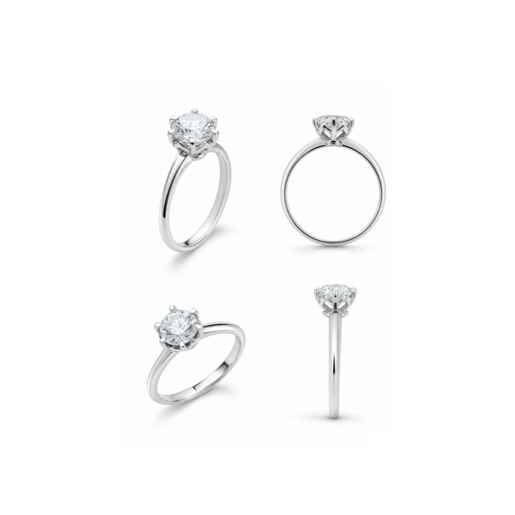 Protea Moissanite Engagement Ring