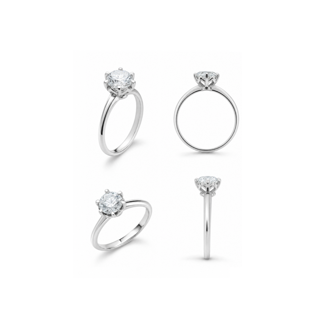 Protea Moissanite Engagement Ring