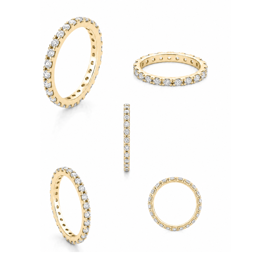 1.7mm Moissanite Full Eternity Band