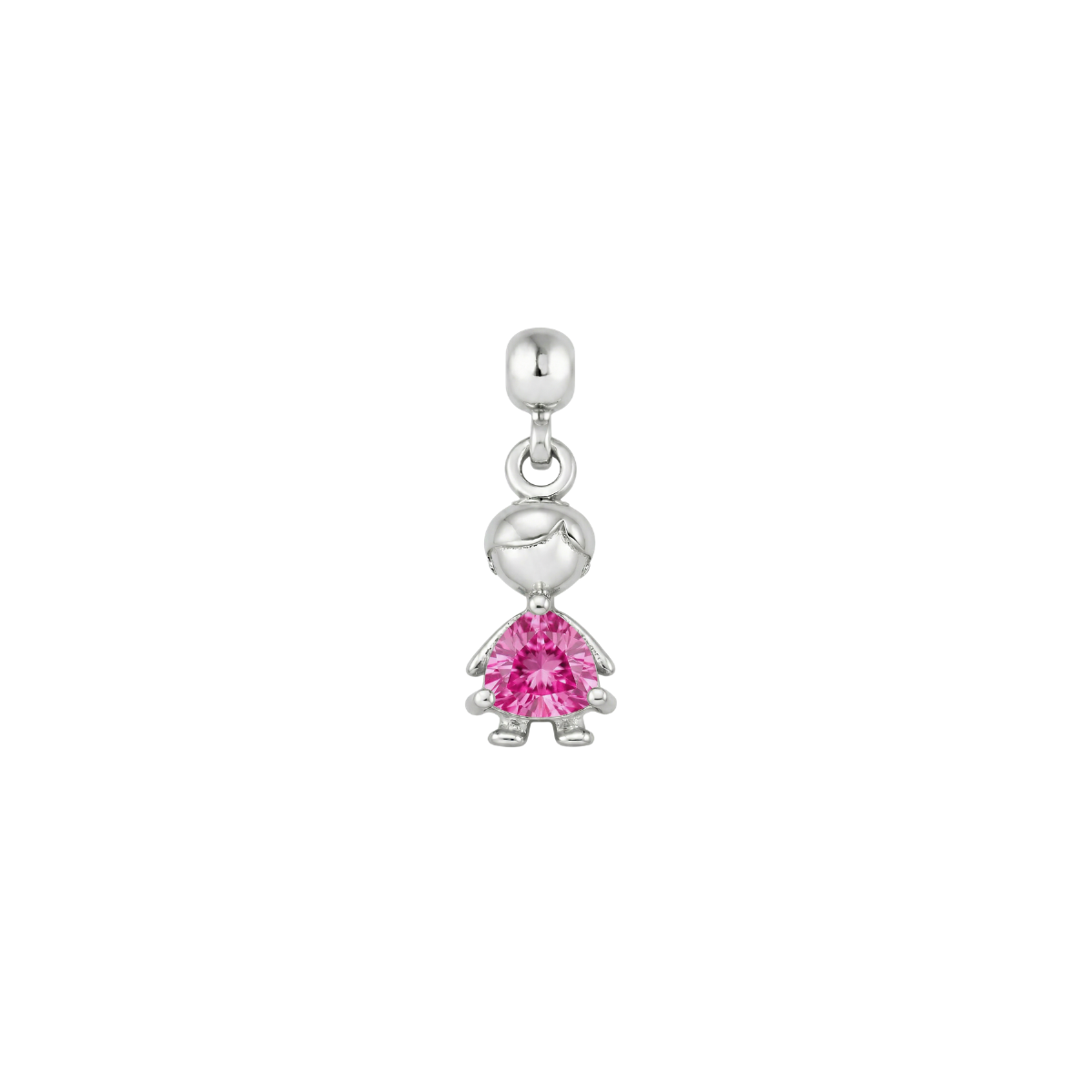 Boy Birthstone Silver Charm