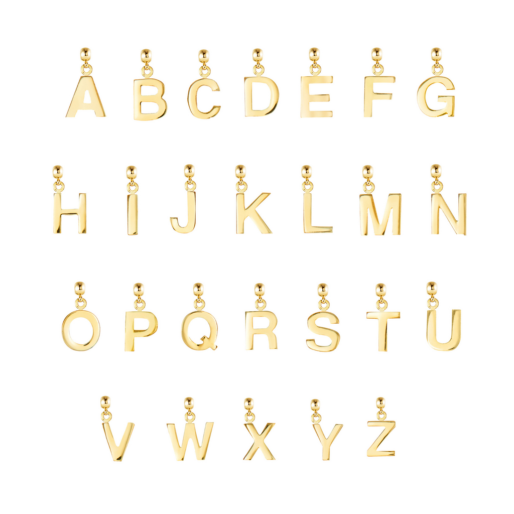 Letter 9ct Gold Charms