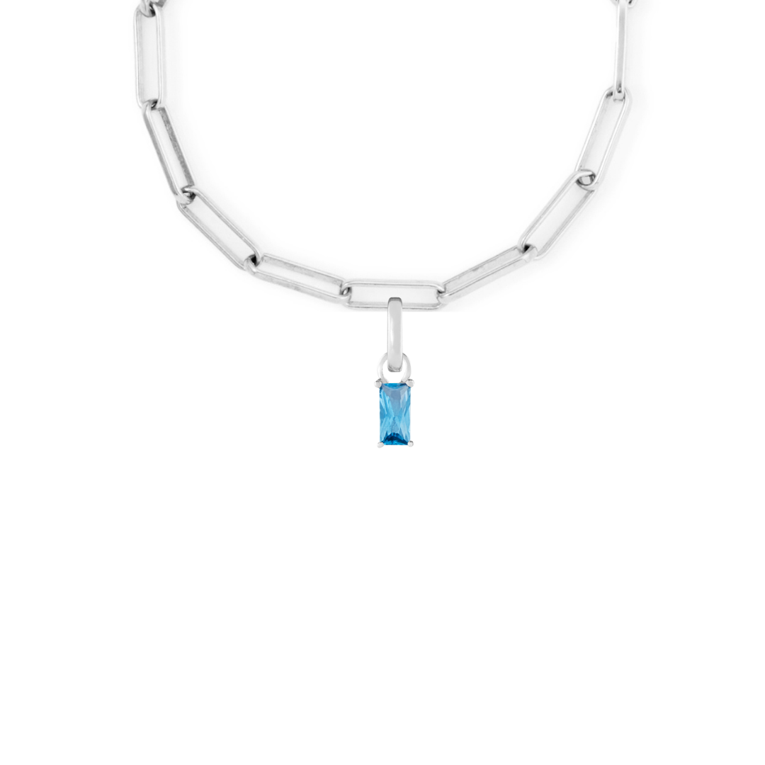 March Silver Clip Charm