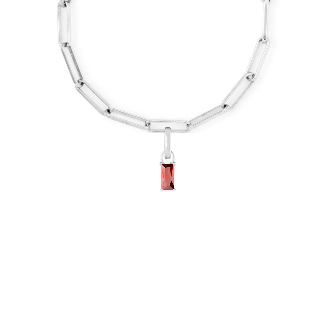 January Silver Clip Charm