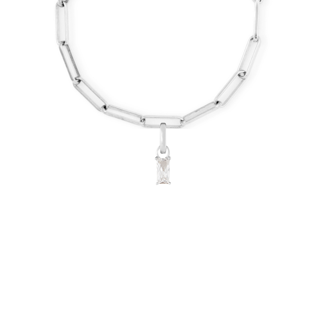 April Silver Clip Charm