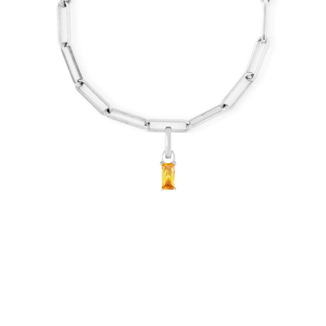 November Silver Clip Charm