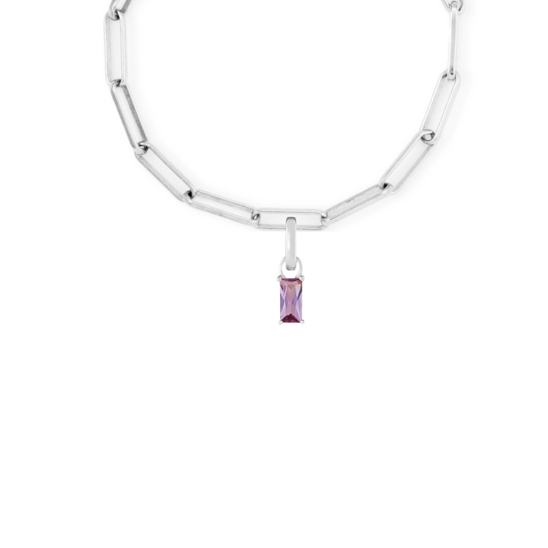 June Silver Clip Charm