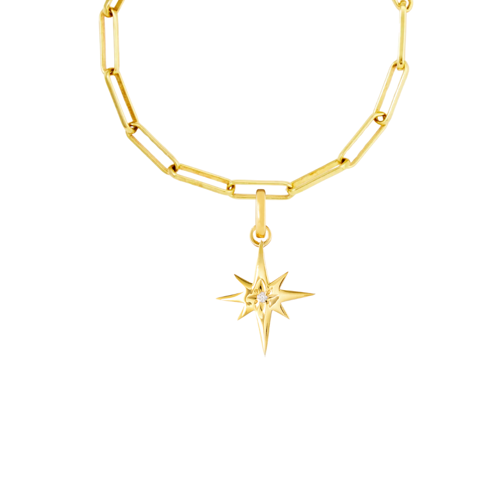 Starburst Gold Plated Clip Charm