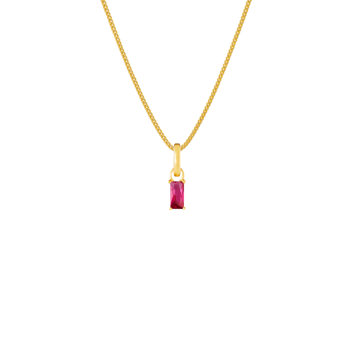 July Birthstone Gold Plated Clip Charm