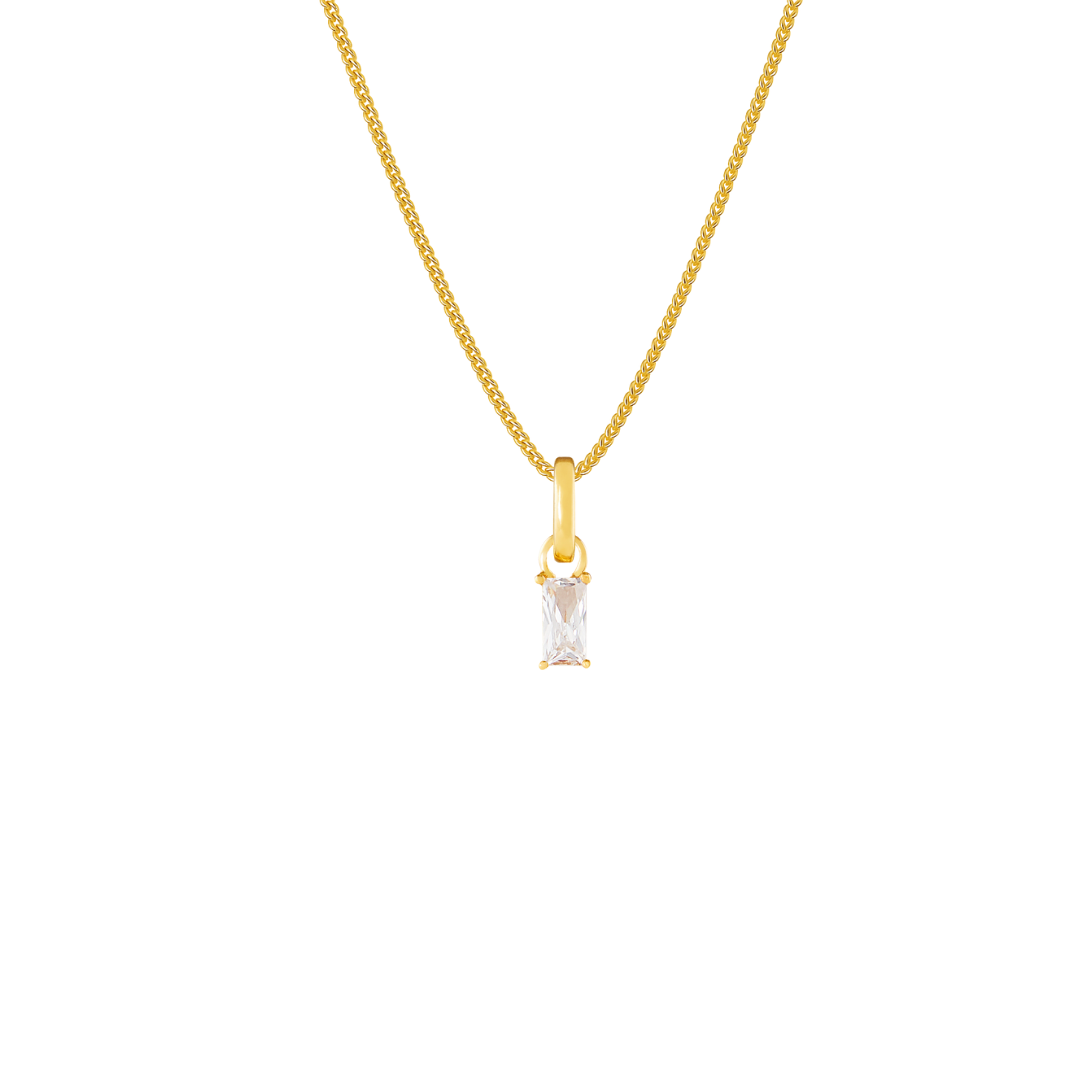 April Birthstone Gold Plated Clip Charm