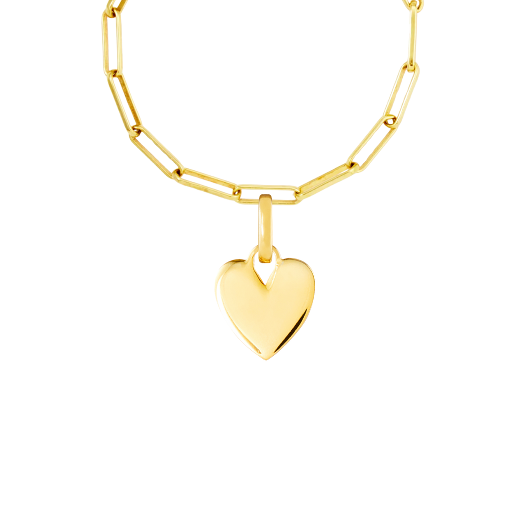 Birthstone Heart Gold Plated Clip Charm