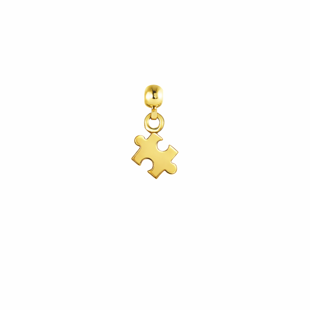 Puzzle Gold Plated Charm