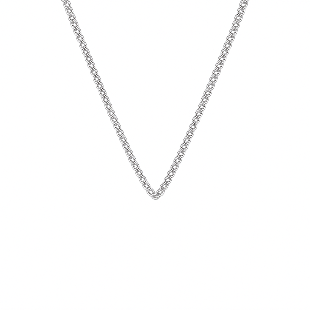 Curb Silver Necklace Chain