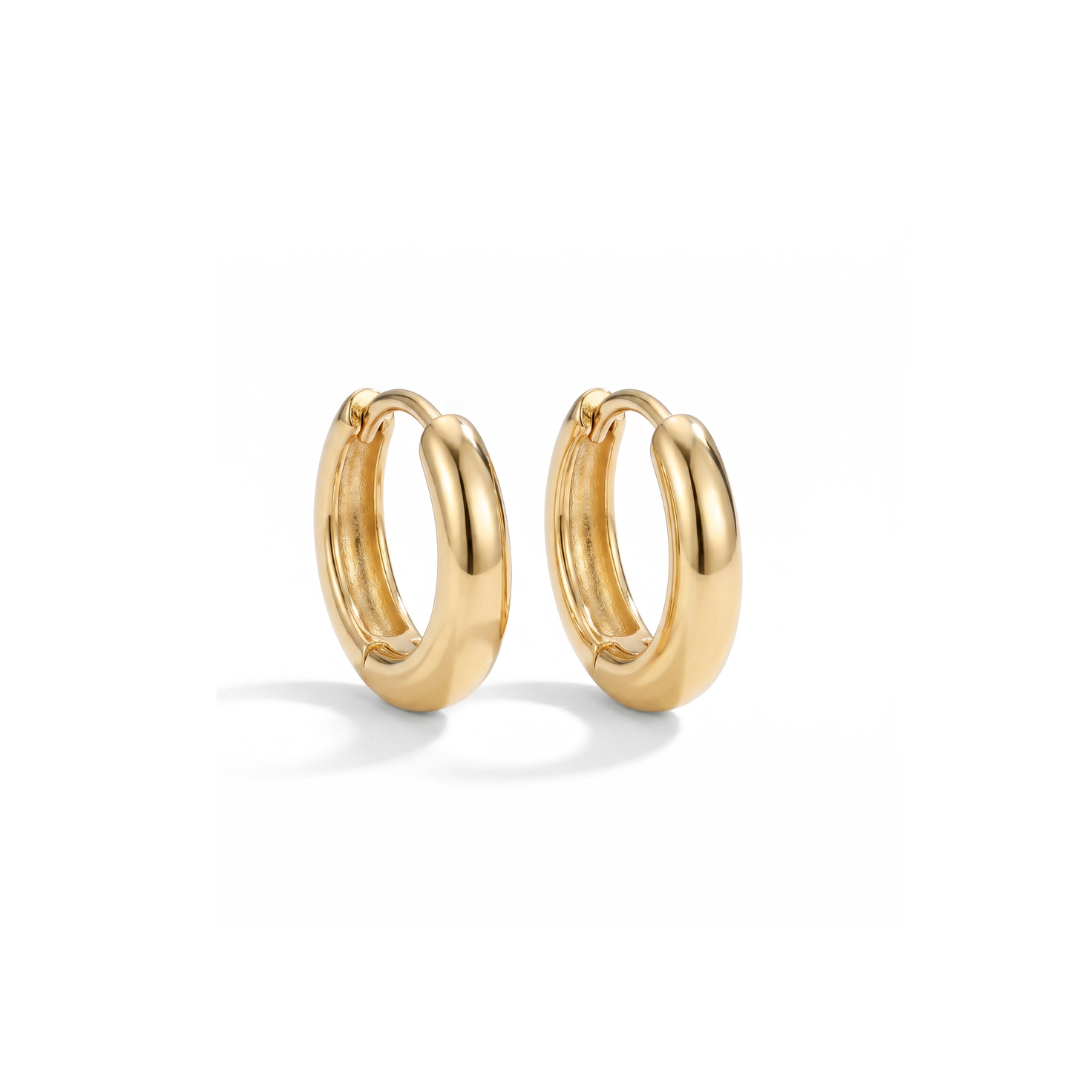 Bulb Gold Plated Hoops