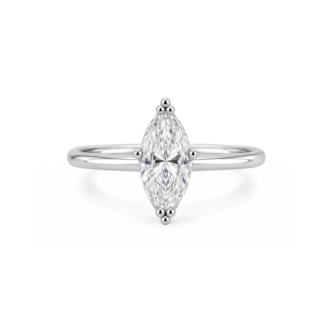 Marquise Solitaire Engagement Ring