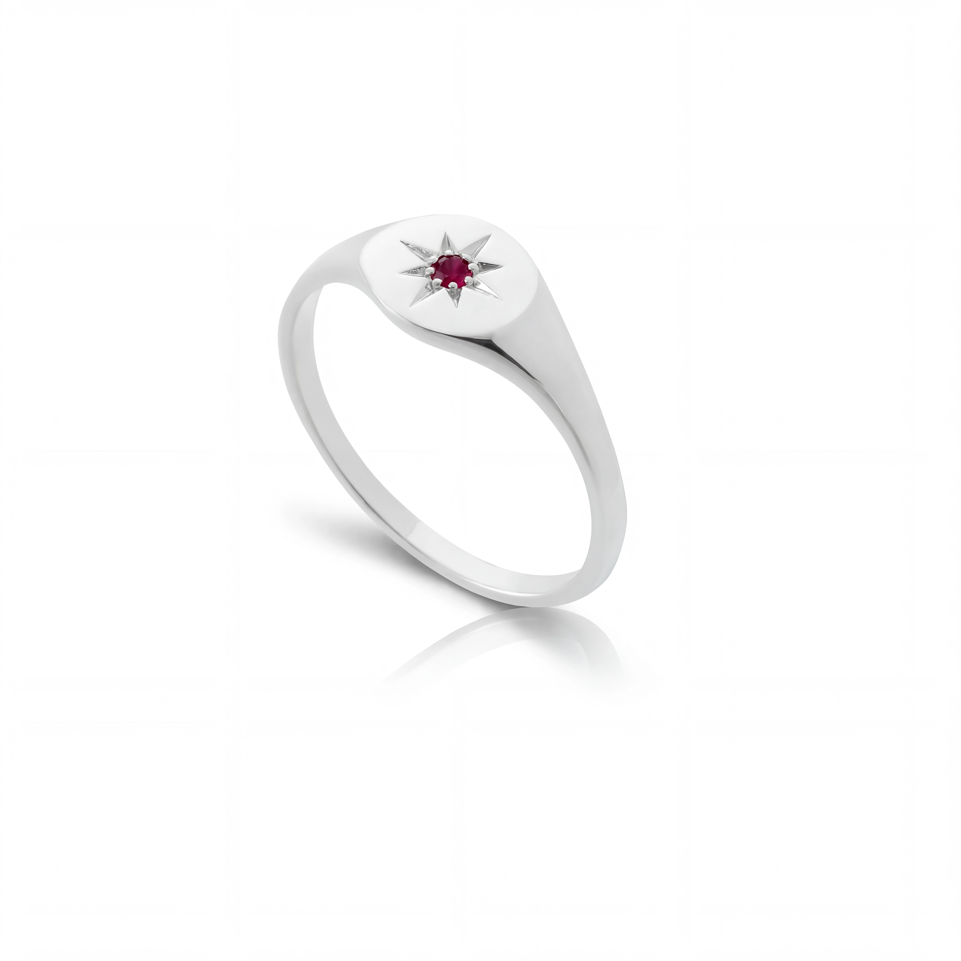 Mini Birthstone Signet Ring