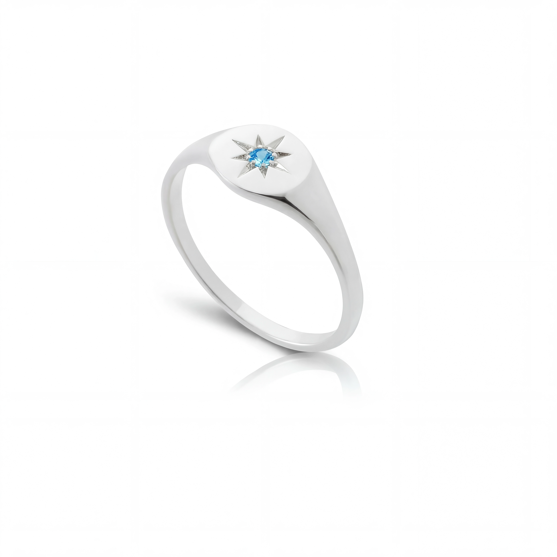 Mini Birthstone Signet Ring