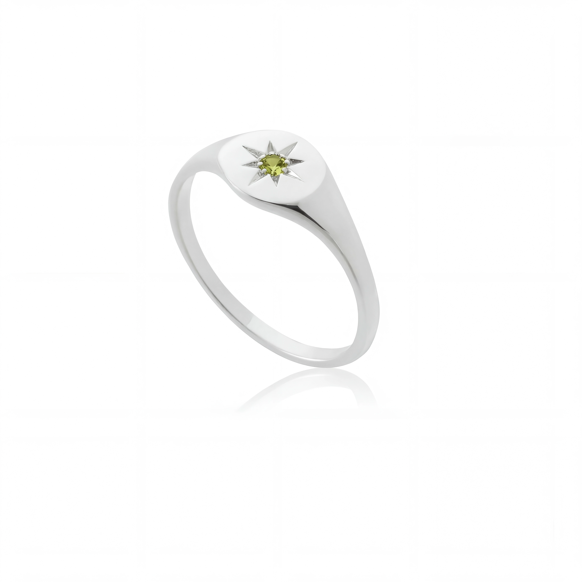 Mini Birthstone Signet Ring