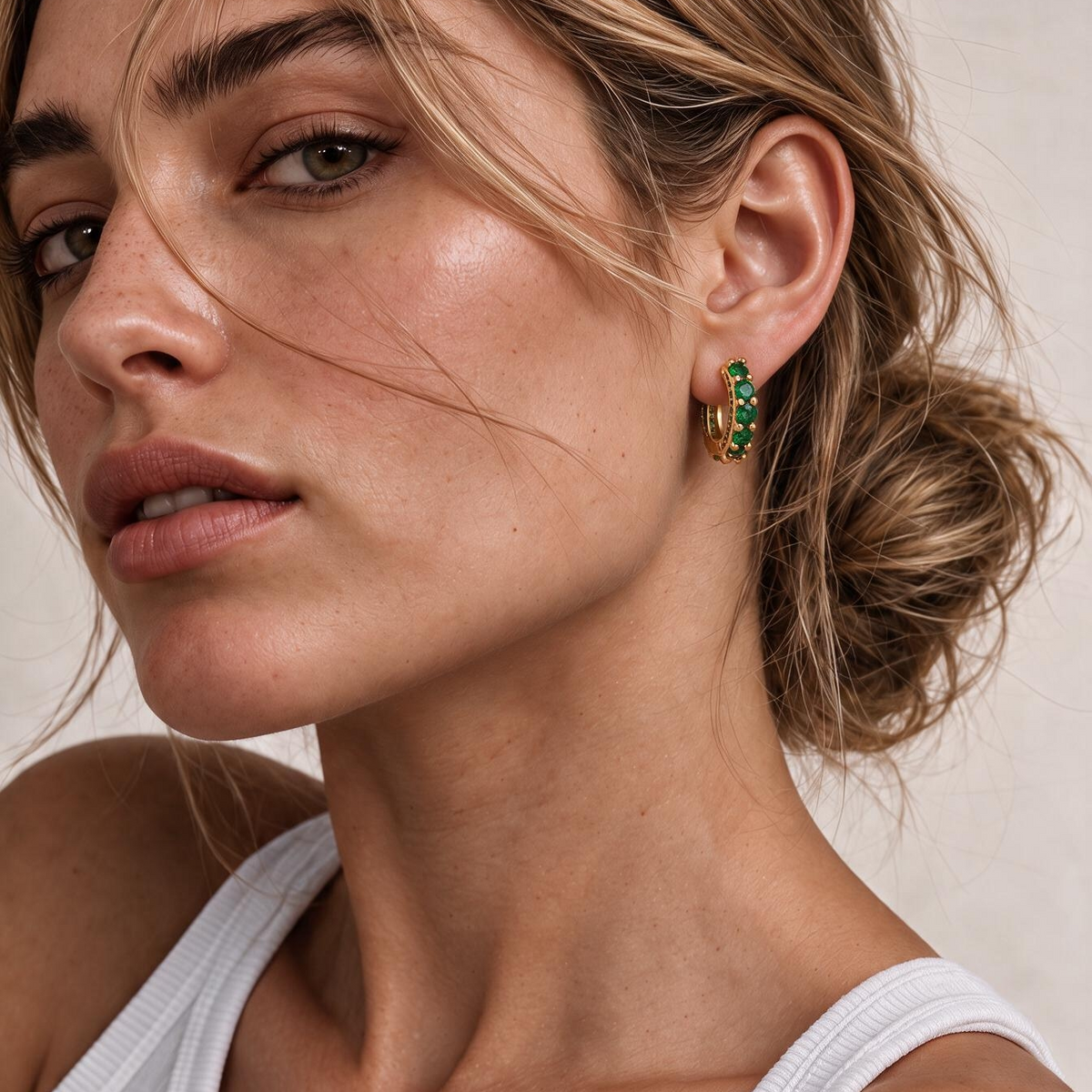 Bijou Pomegranate Hoops
