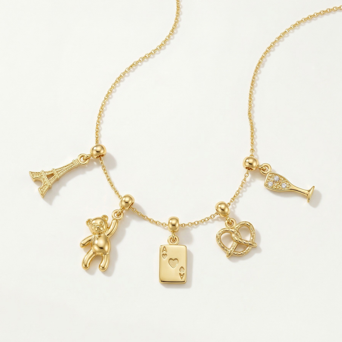 Champagne Glass 9ct Charm