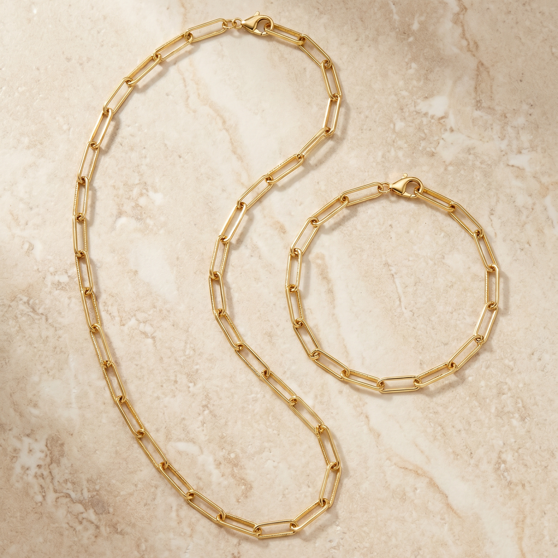 Gold Plated Paperclip Chain