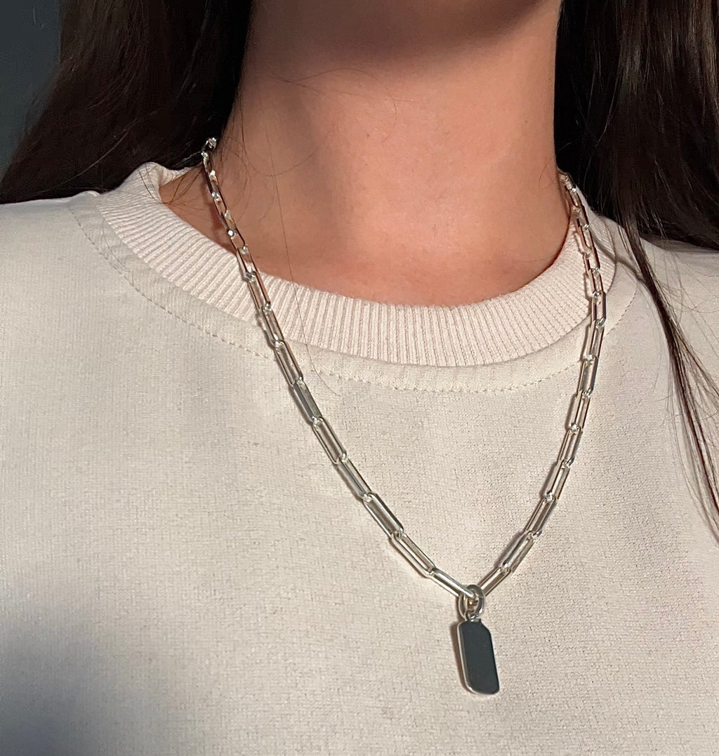 Personalised Tag Silver Clip Charm