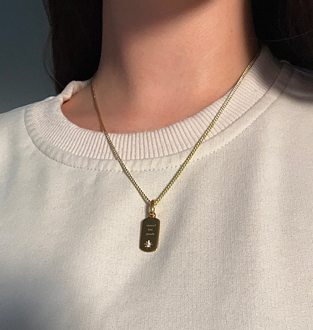 Personalised Tag Gold Plated Clip Charms