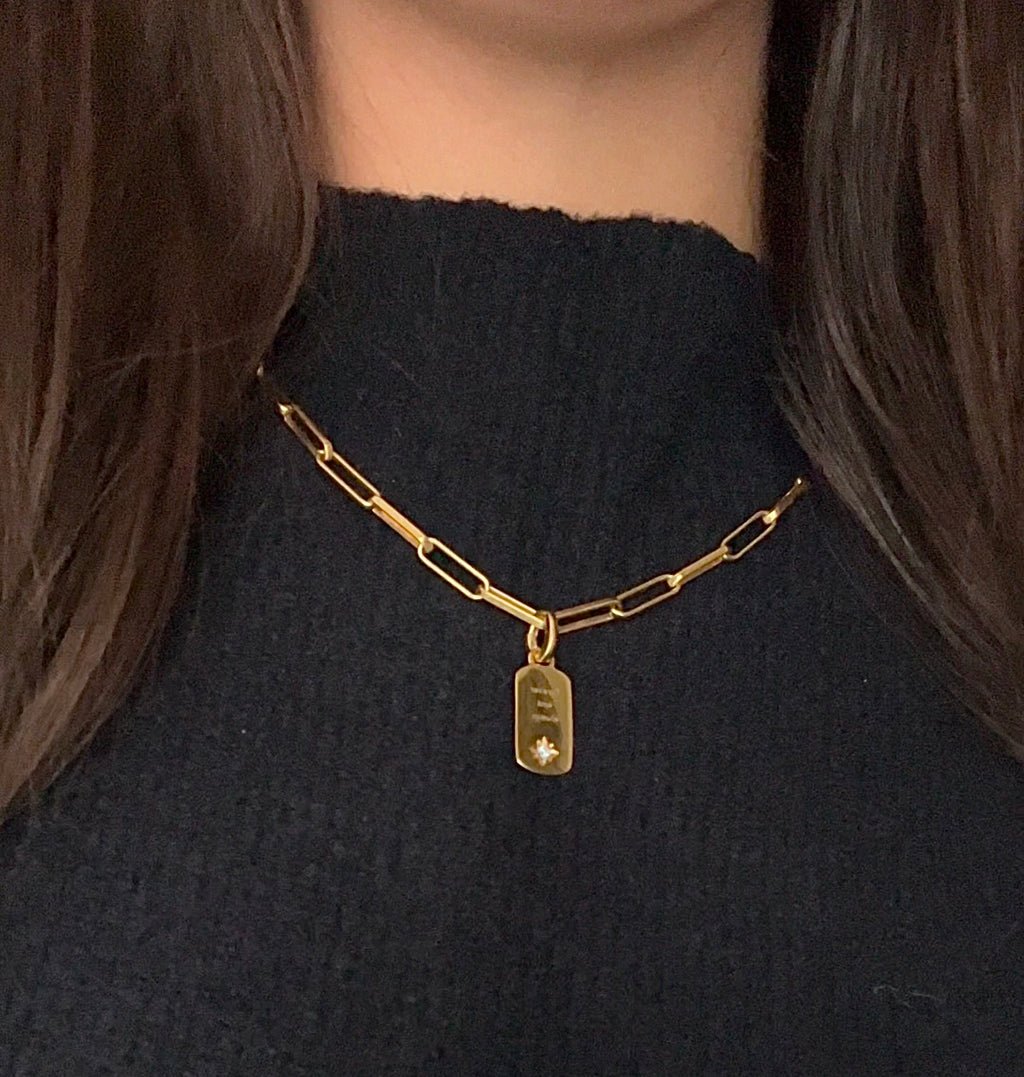 Personalised Tag Gold Plated Clip Charms