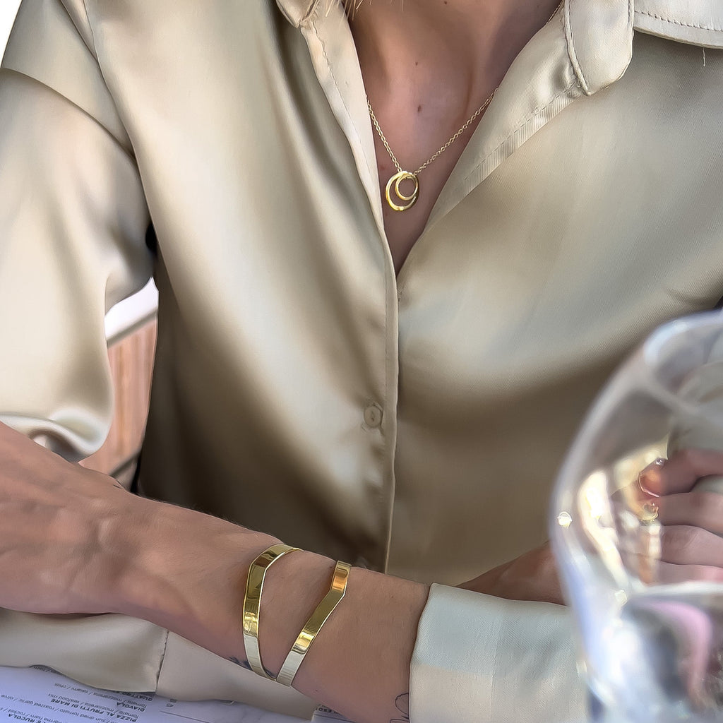 Double Circle Necklace