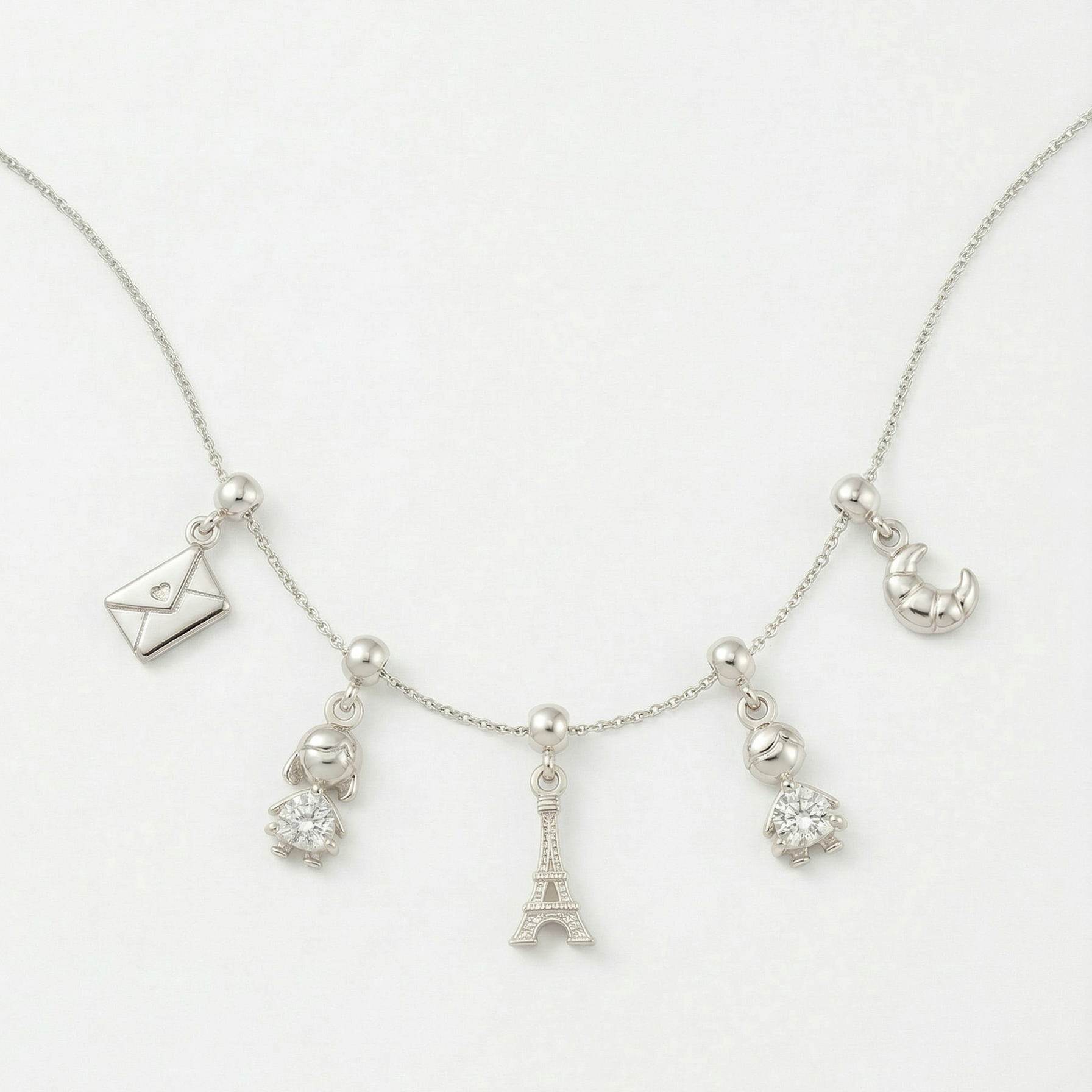 Boy Birthstone Silver Charm