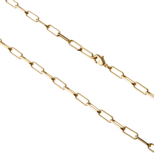 Paperclip Gold Plated Chain