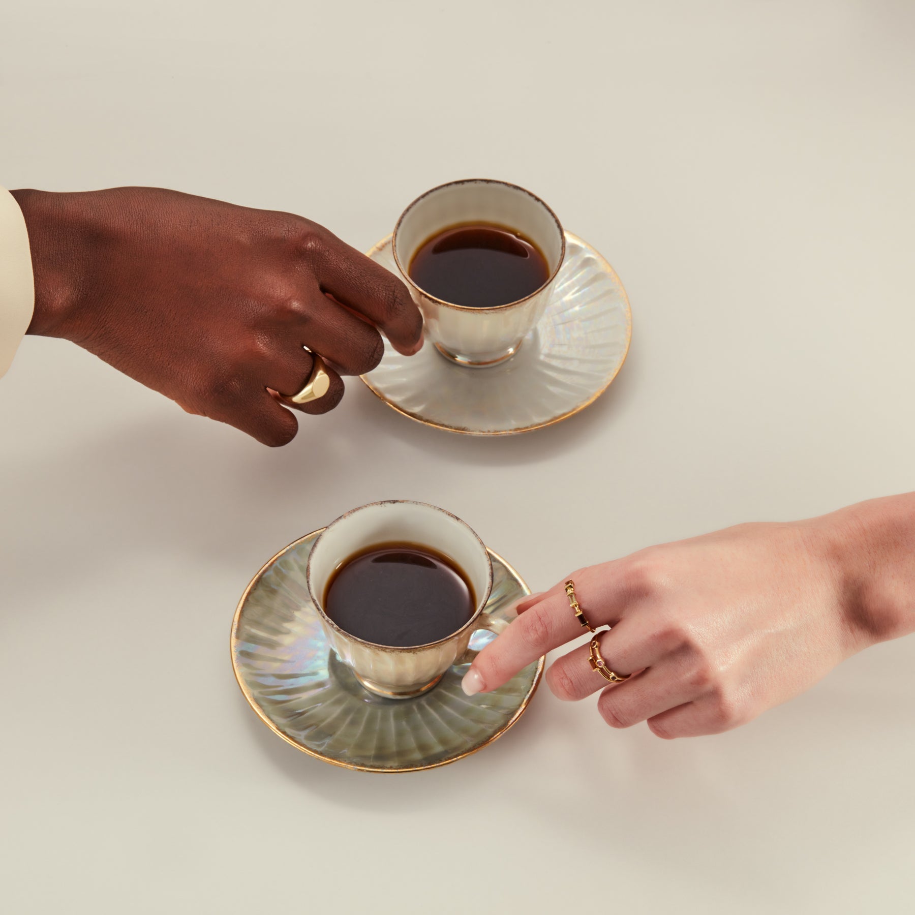 Ria Trio Shine Gold Ring