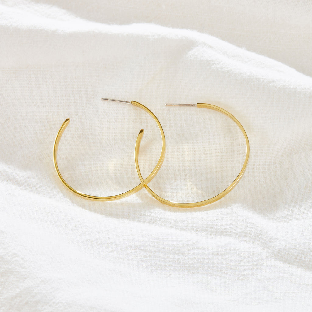 Large Brass Hoops