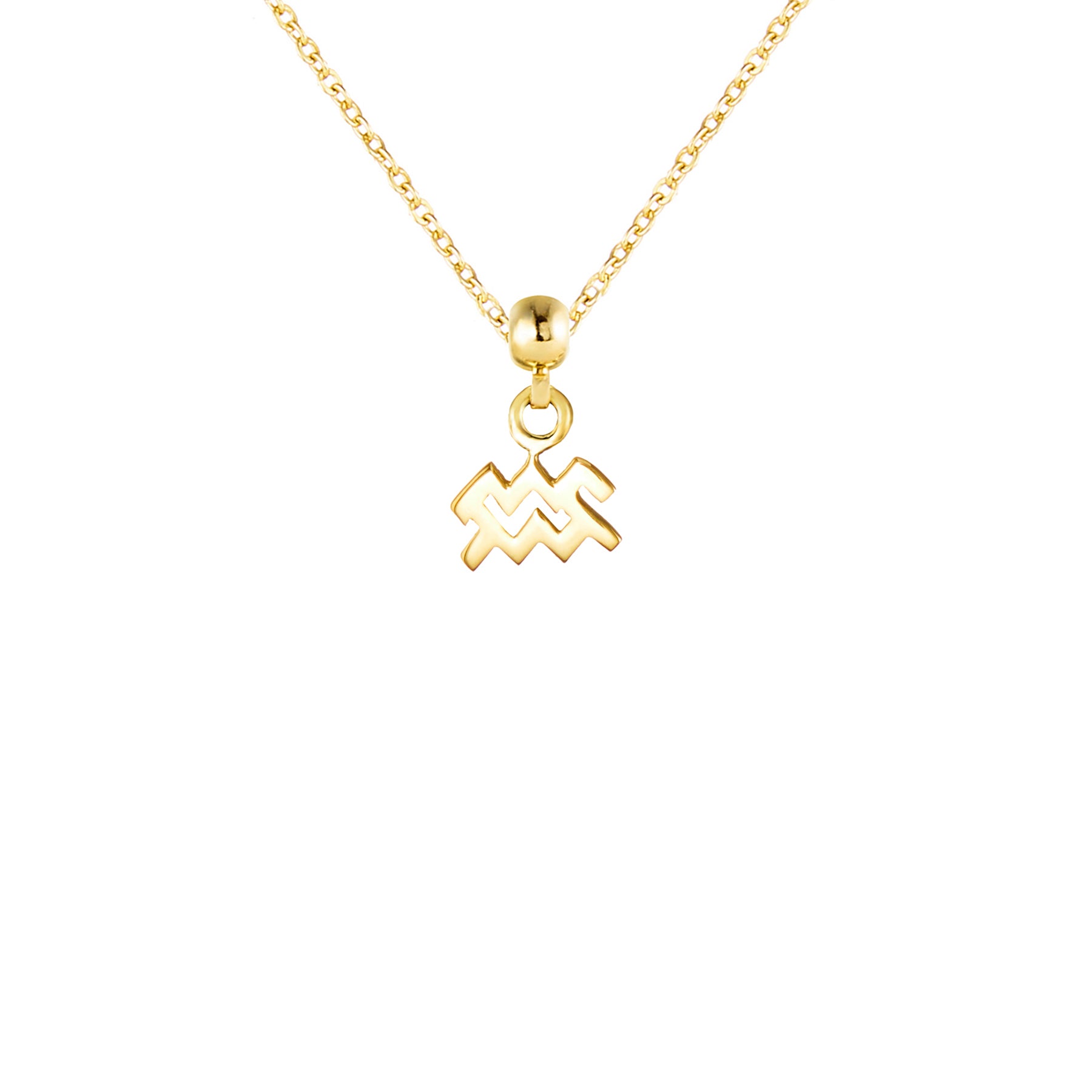 Aquarius 9ct Gold Charm