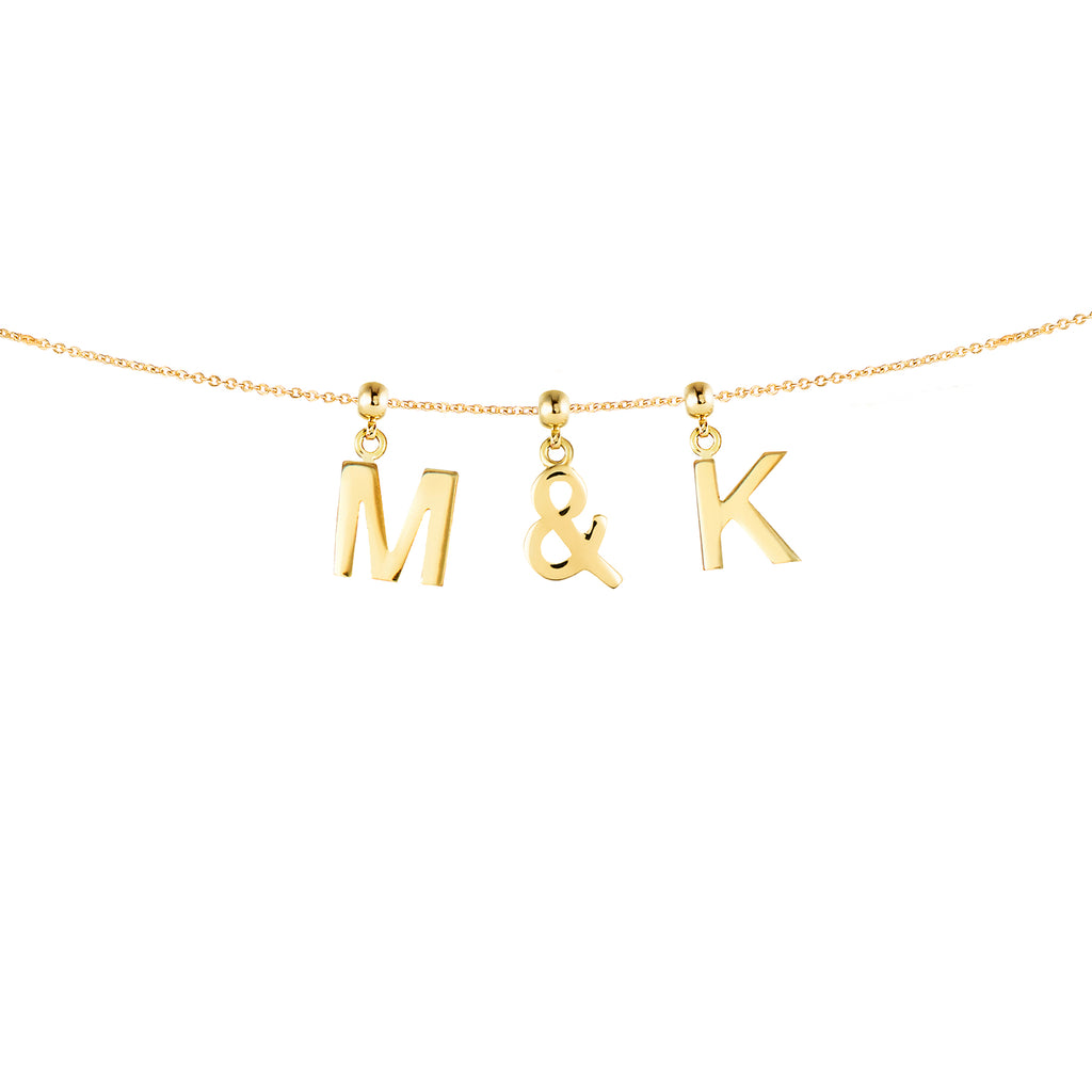 Ampersand 9ct Gold Charm