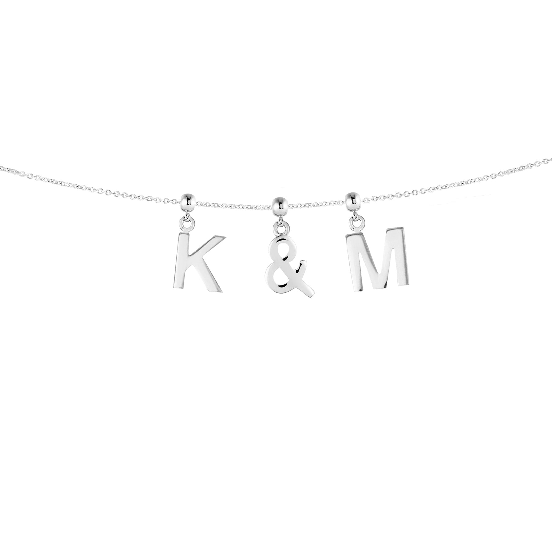 Letter Silver Charms