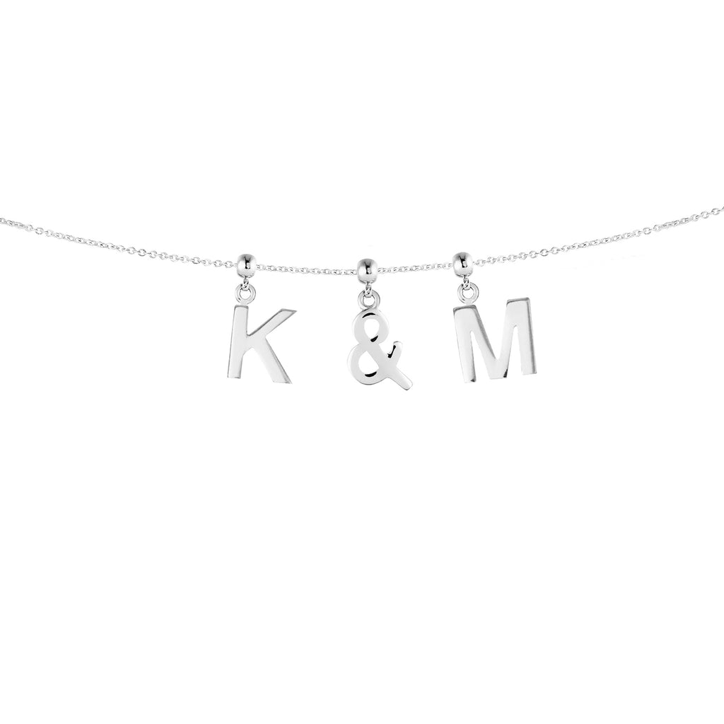 Letter Silver Charms