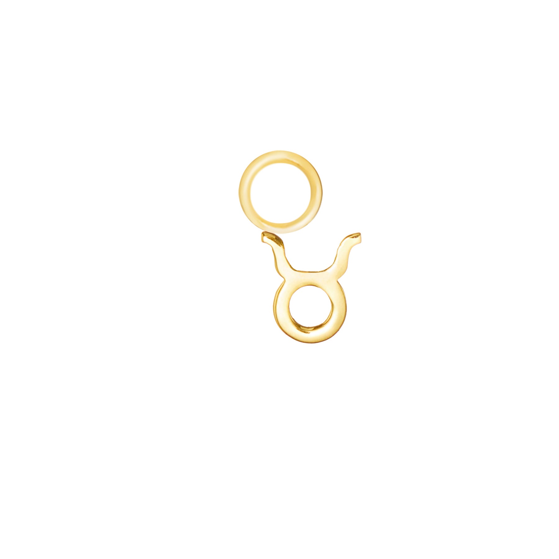 Taurus Gold Single Hoop Charm