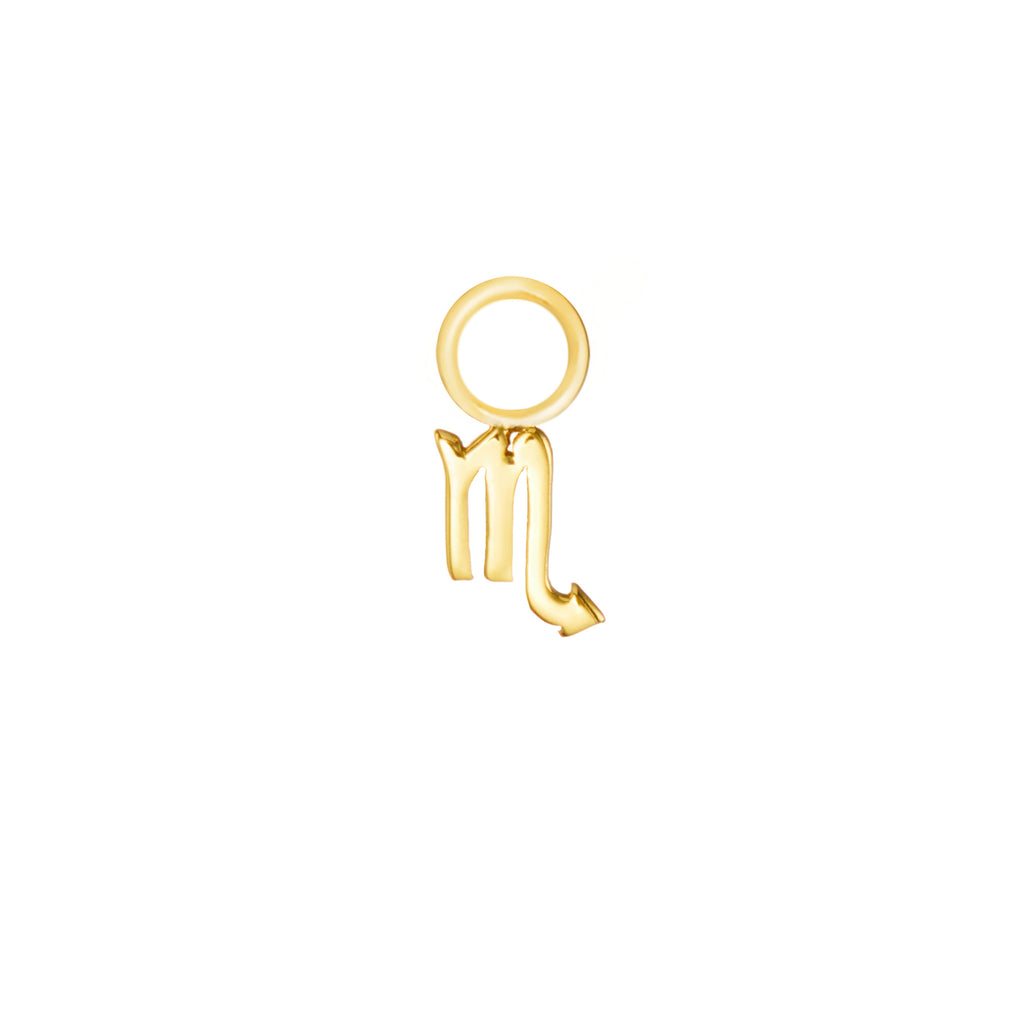 Sagitarius Gold Single Hoop Charm