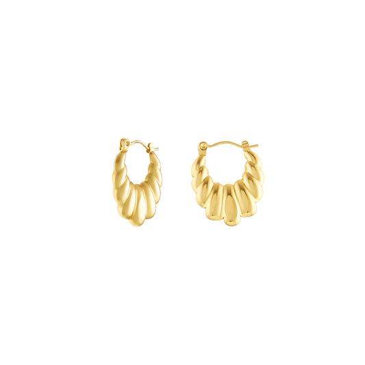 Shell Gold Plated Hoops