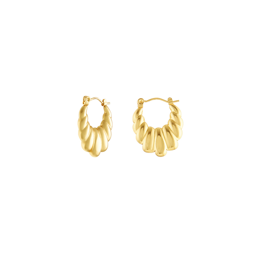 Shell Gold Plated Hoops