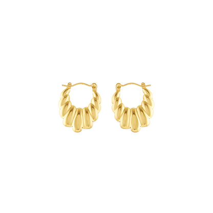 Shell Gold Plated Hoops