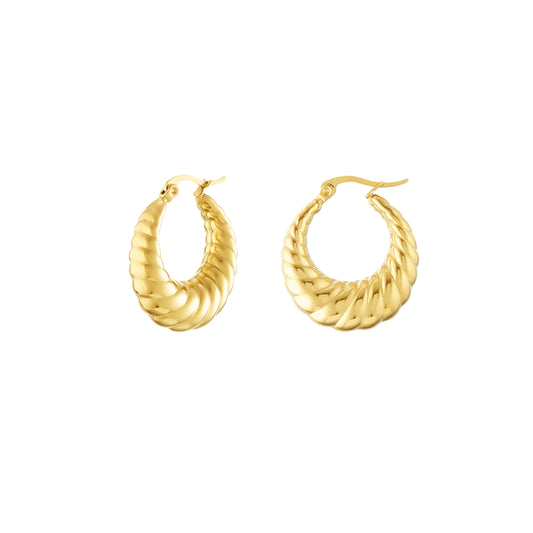 Croissant Gold Plated Hoops