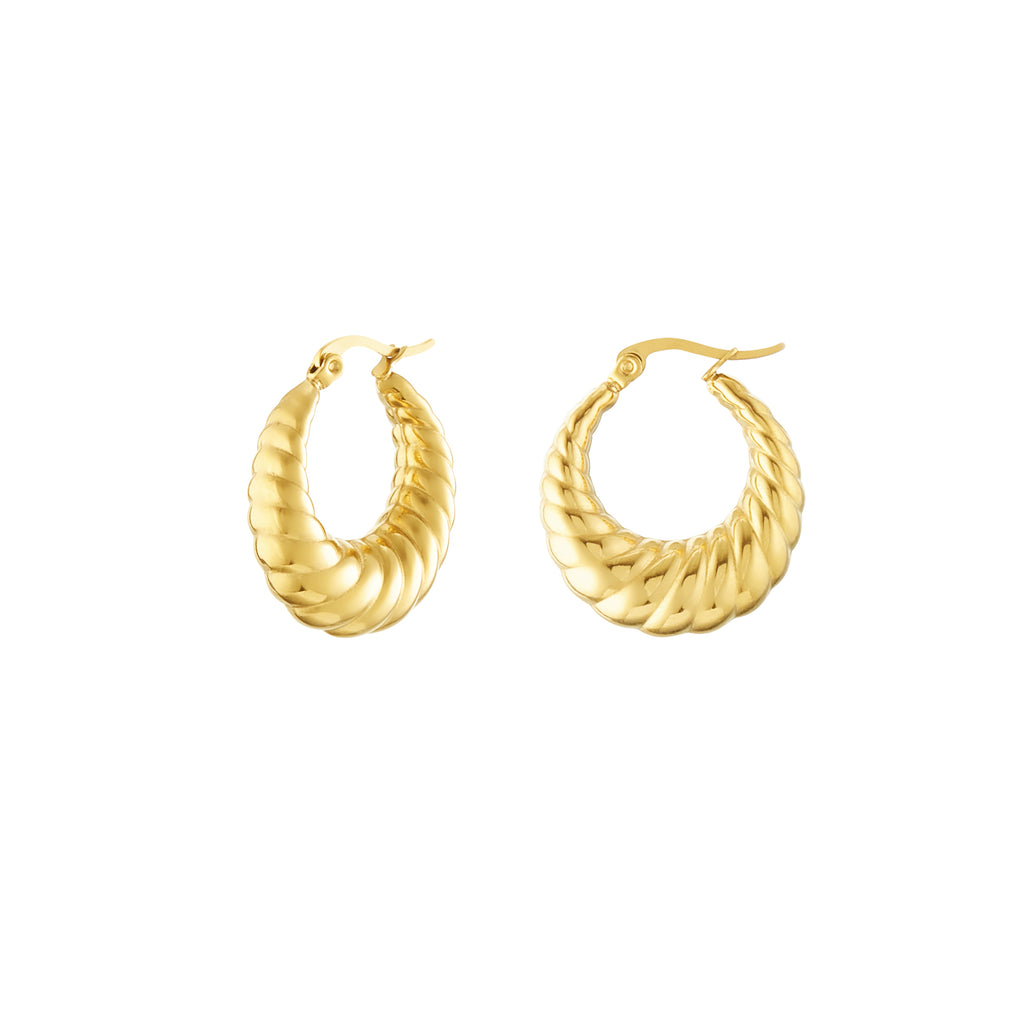 Croissant Gold Plated Hoops